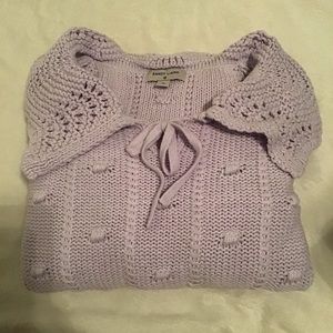 Sandy Liang Lilac Knit Turtleneck Sweater